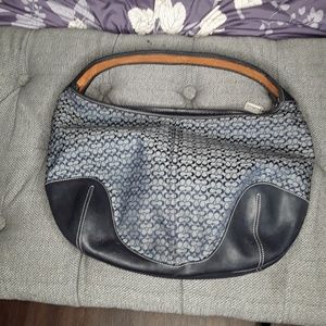 Coach blue signature hobo shoulder bag